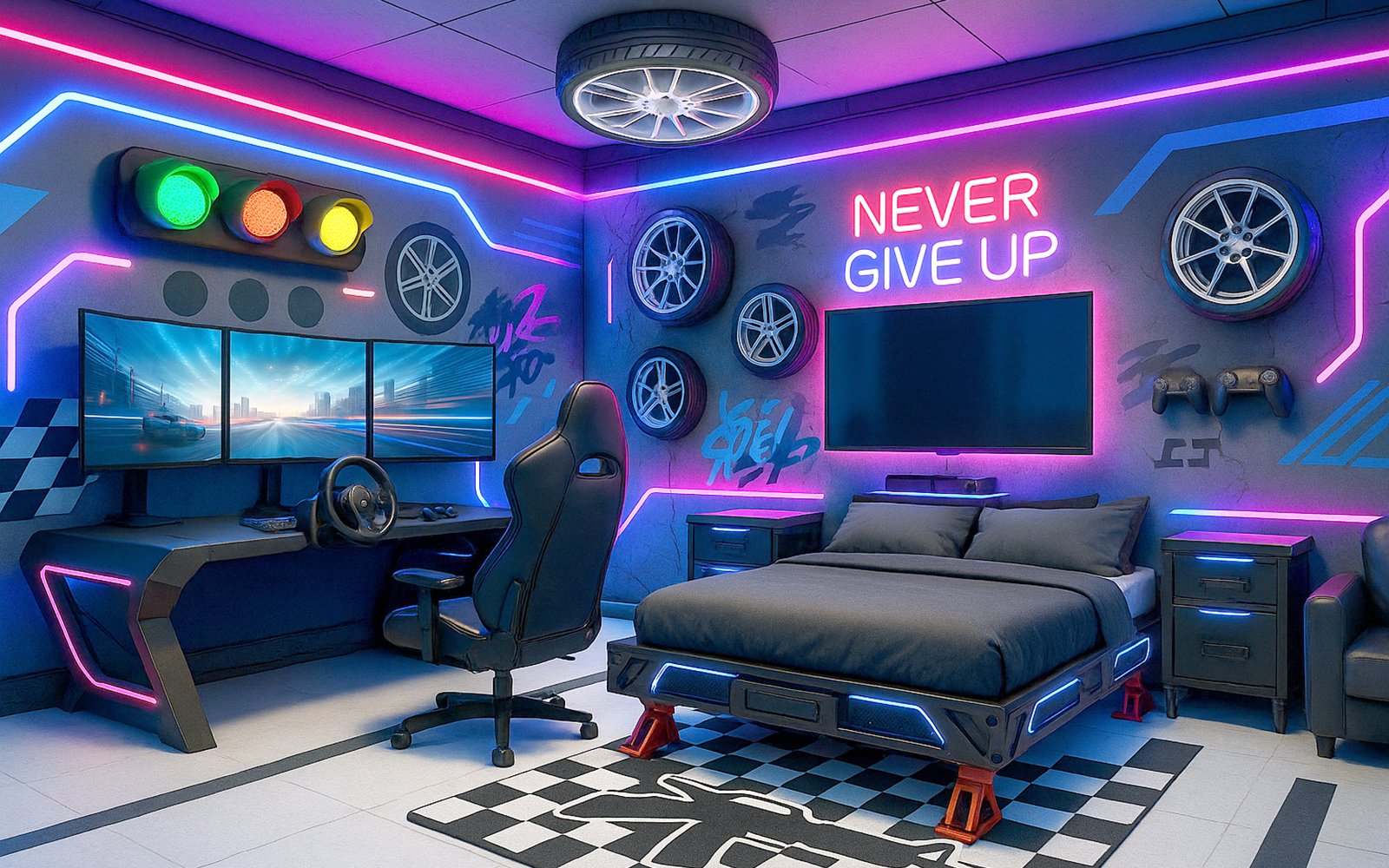 gaming room amenagement design race